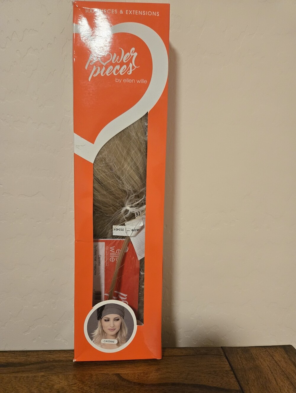 Ellen Willie Hair Piece, Halo, Hat Wig. Style: Cayene. Color: Light Blonde. NWT - Picture 6 of 8